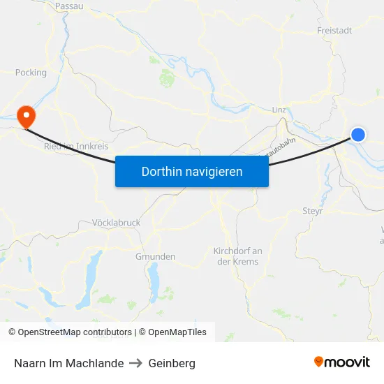 Naarn Im Machlande to Geinberg map