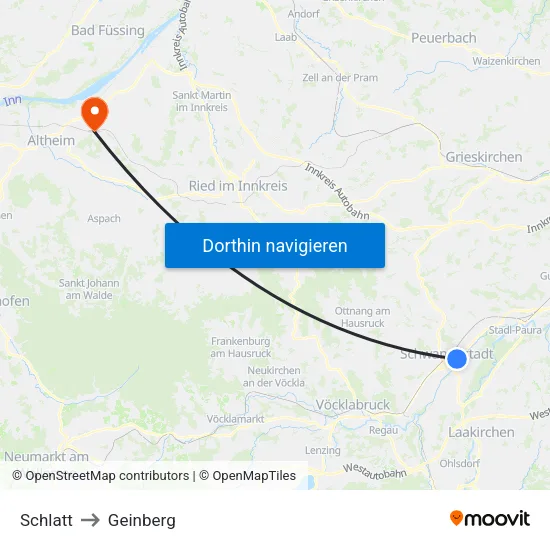 Schlatt to Geinberg map