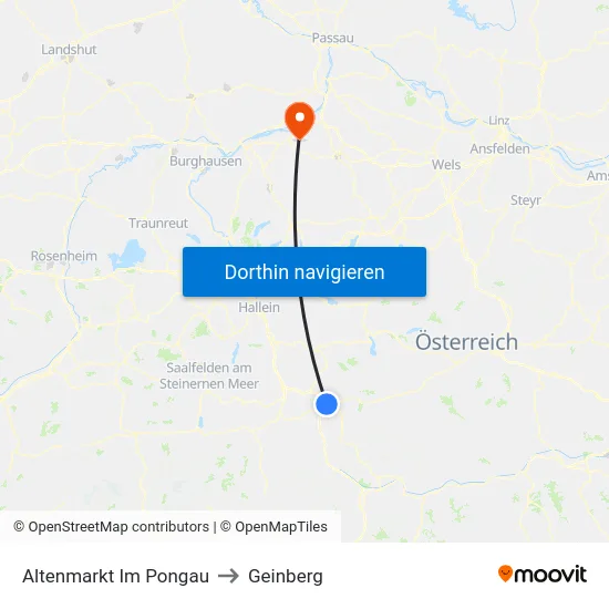 Altenmarkt Im Pongau to Geinberg map