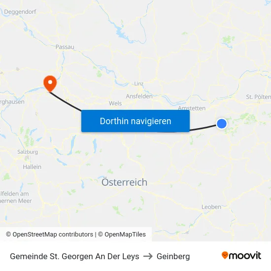 Gemeinde St. Georgen An Der Leys to Geinberg map