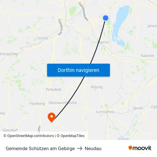 Gemeinde Schützen am Gebirge to Neudau map