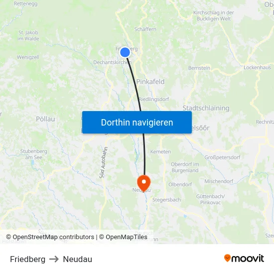 Friedberg to Neudau map