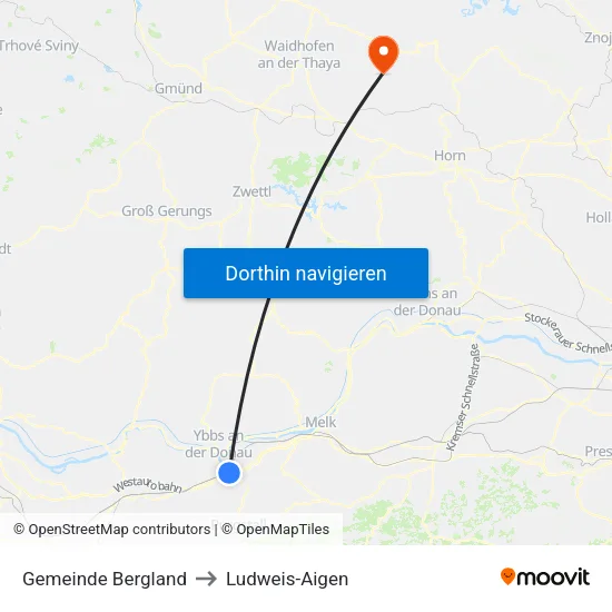 Gemeinde Bergland to Ludweis-Aigen map