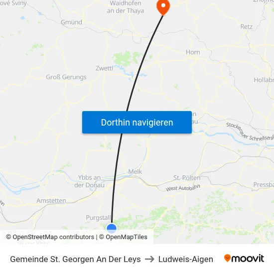 Gemeinde St. Georgen An Der Leys to Ludweis-Aigen map