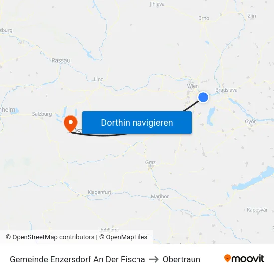 Gemeinde Enzersdorf An Der Fischa to Obertraun map