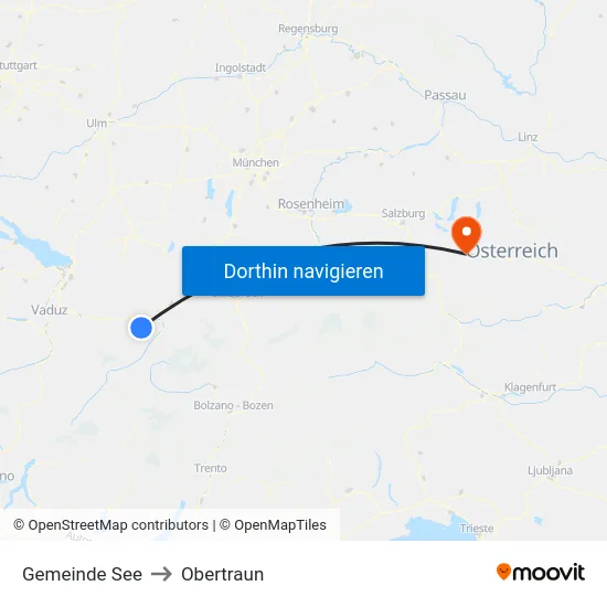 Gemeinde See to Obertraun map