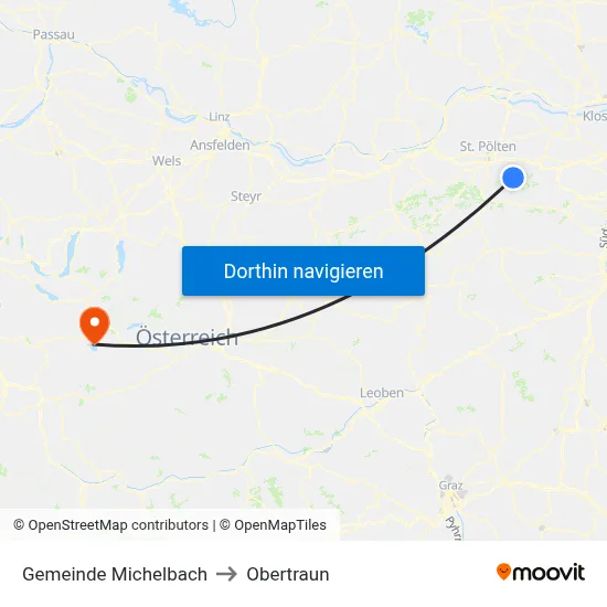 Gemeinde Michelbach to Obertraun map