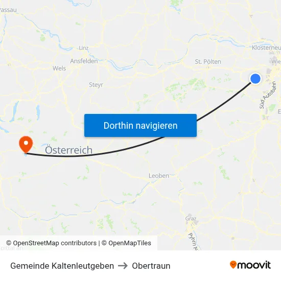 Gemeinde Kaltenleutgeben to Obertraun map