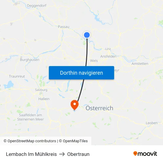 Lembach Im Mühlkreis to Obertraun map