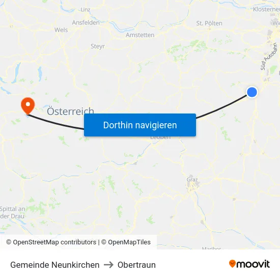 Gemeinde Neunkirchen to Obertraun map