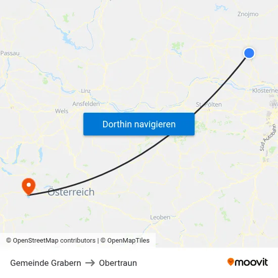 Gemeinde Grabern to Obertraun map