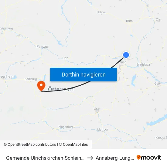 Gemeinde Ulrichskirchen-Schleinbach to Annaberg-Lungötz map