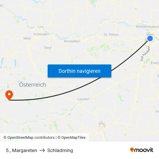 5., Margareten to Schladming map