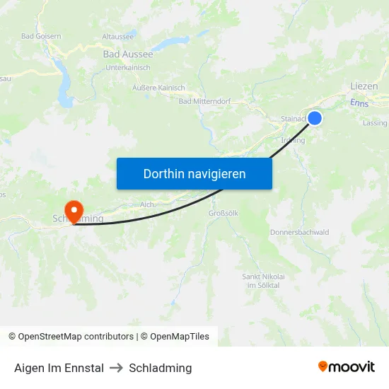Aigen Im Ennstal to Schladming map