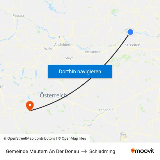 Gemeinde Mautern An Der Donau to Schladming map
