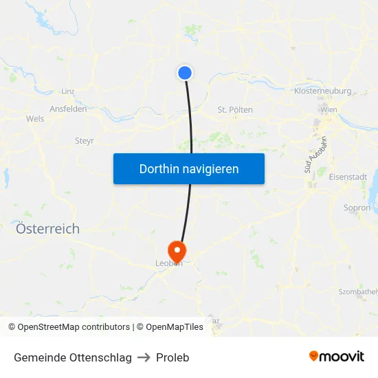 Gemeinde Ottenschlag to Proleb map