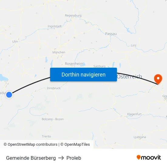 Gemeinde Bürserberg to Proleb map