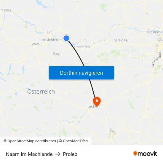Naarn Im Machlande to Proleb map
