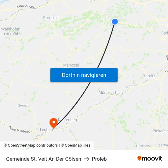Gemeinde St. Veit An Der Gölsen to Proleb map