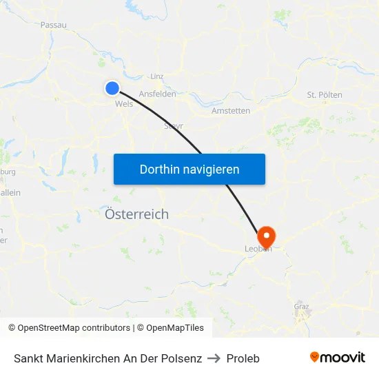 Sankt Marienkirchen An Der Polsenz to Proleb map