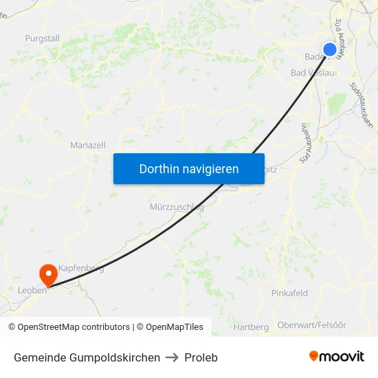 Gemeinde Gumpoldskirchen to Proleb map