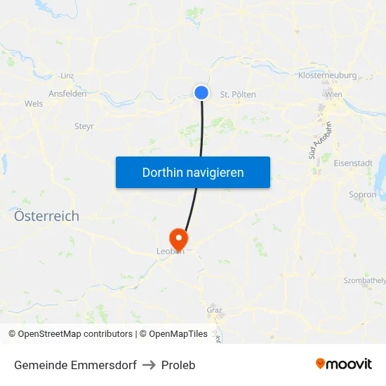 Gemeinde Emmersdorf to Proleb map