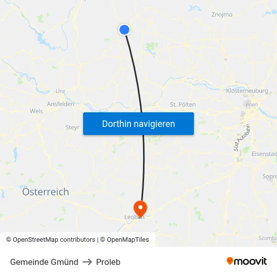 Gemeinde Gmünd to Proleb map