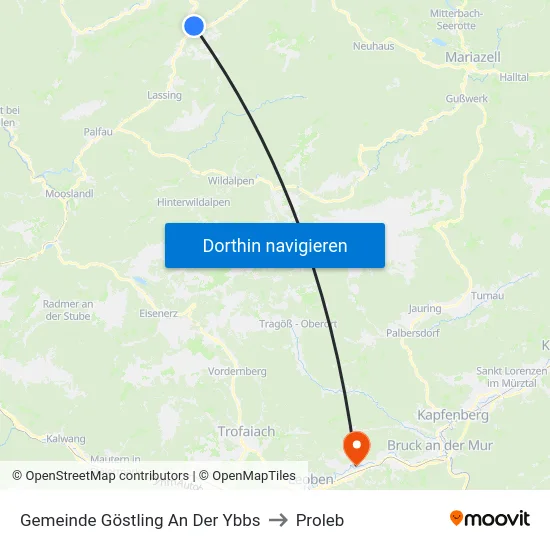 Gemeinde Göstling An Der Ybbs to Proleb map