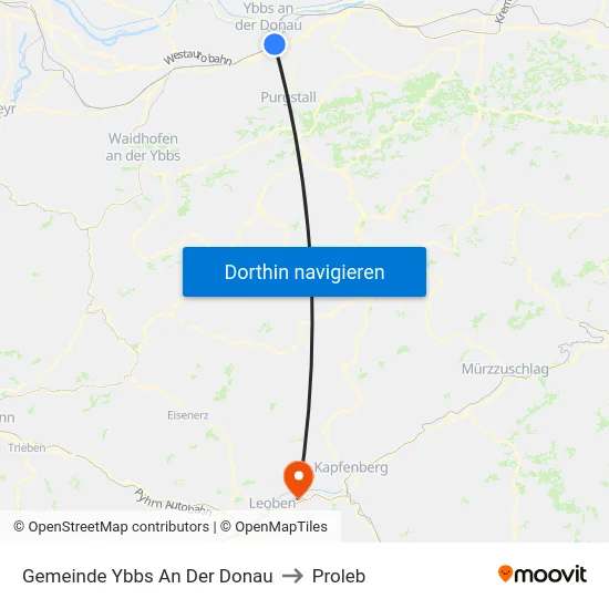 Gemeinde Ybbs An Der Donau to Proleb map