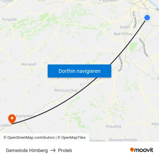 Gemeinde Himberg to Proleb map
