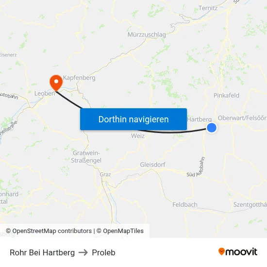 Rohr Bei Hartberg to Proleb map