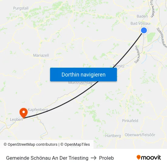 Gemeinde Schönau An Der Triesting to Proleb map