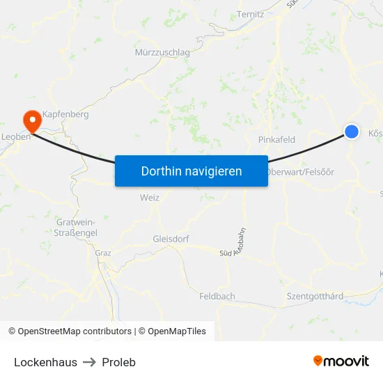 Lockenhaus to Proleb map