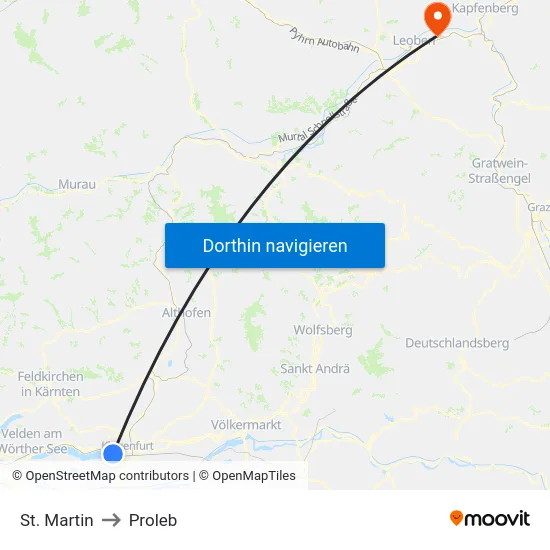 St. Martin to Proleb map