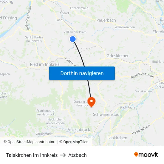 Taiskirchen Im Innkreis to Atzbach map