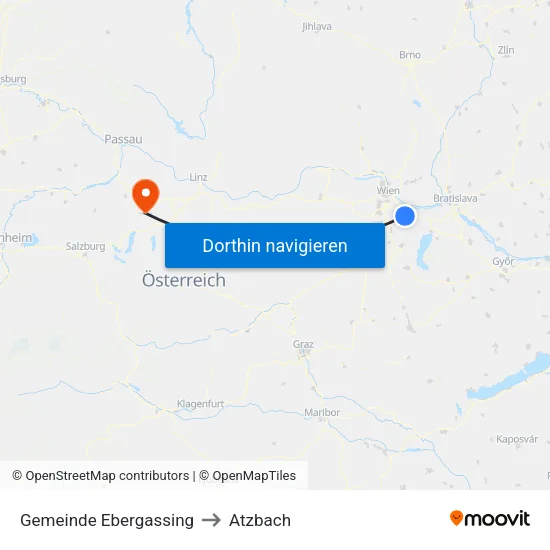 Gemeinde Ebergassing to Atzbach map