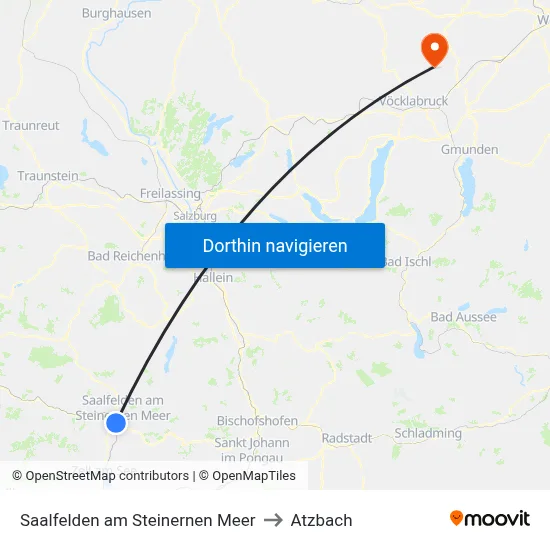 Saalfelden am Steinernen Meer to Atzbach map