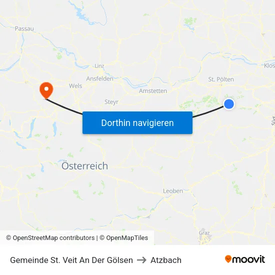 Gemeinde St. Veit An Der Gölsen to Atzbach map
