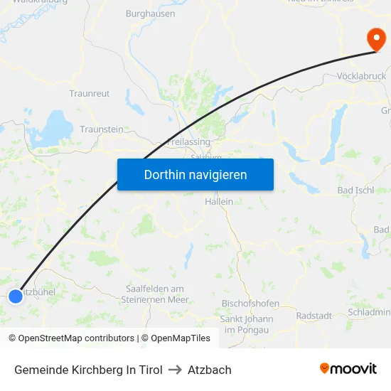Gemeinde Kirchberg In Tirol to Atzbach map