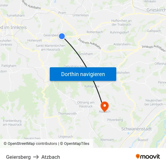 Geiersberg to Atzbach map