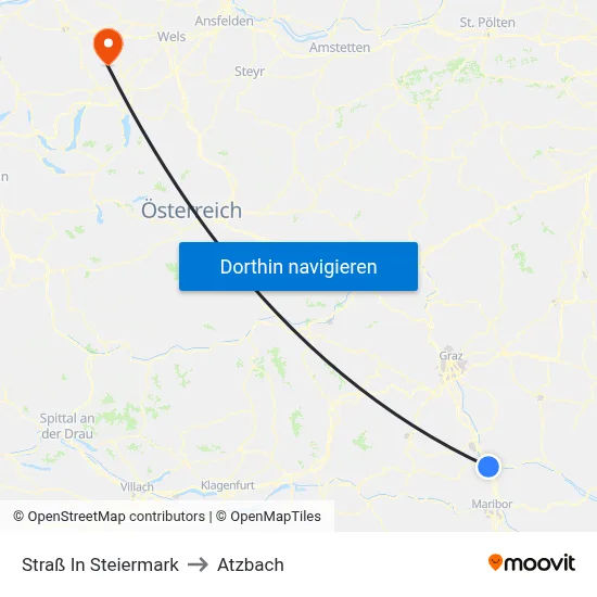 Straß In Steiermark to Atzbach map