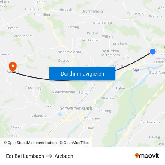Edt Bei Lambach to Atzbach map
