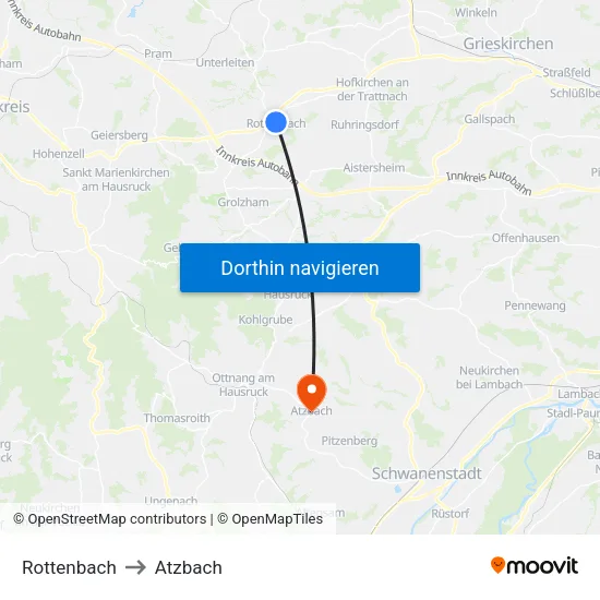 Rottenbach to Atzbach map