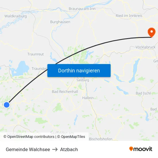 Gemeinde Walchsee to Atzbach map