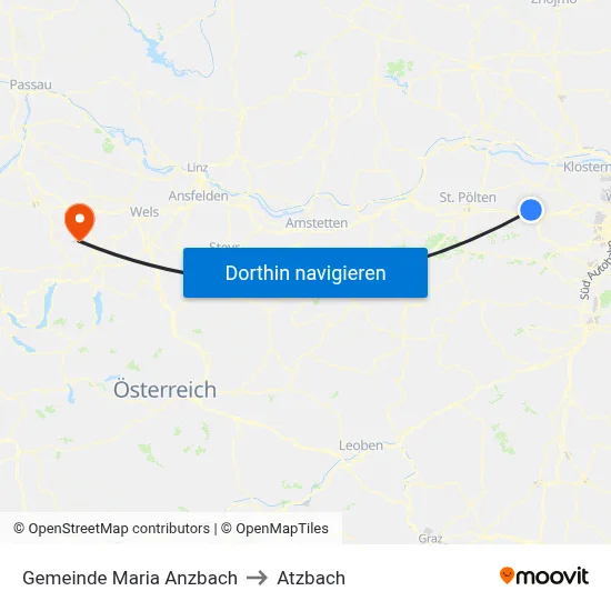 Gemeinde Maria Anzbach to Atzbach map