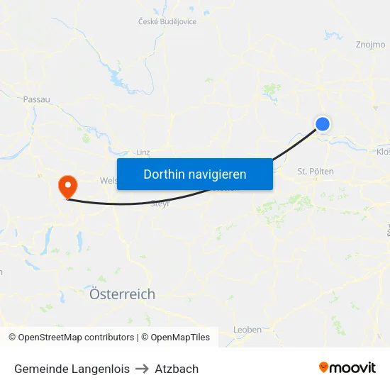 Gemeinde Langenlois to Atzbach map