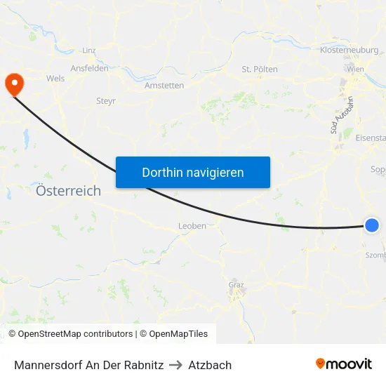 Mannersdorf An Der Rabnitz to Atzbach map