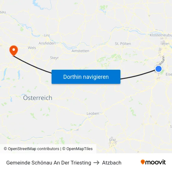 Gemeinde Schönau An Der Triesting to Atzbach map