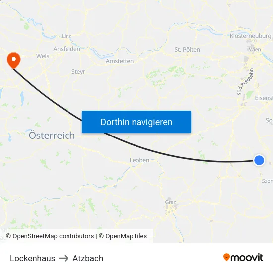 Lockenhaus to Atzbach map
