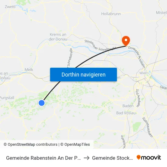 Gemeinde Rabenstein An Der Pielach to Gemeinde Stockerau map